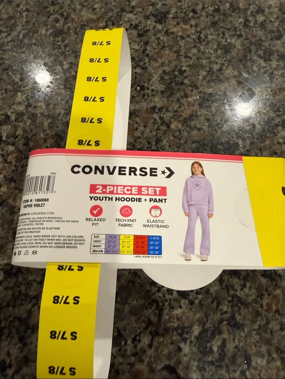 Converse Lavender Kids Hooded Pajama Set